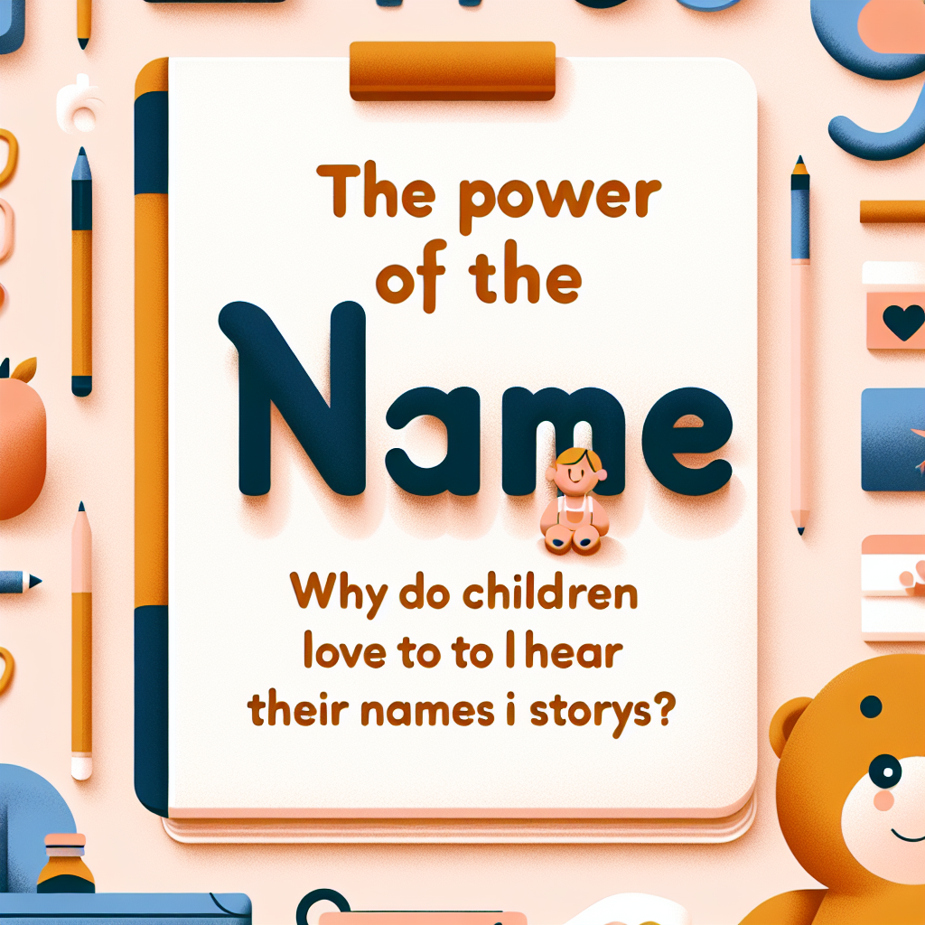 הכוח של השם: למה ילדים אוהבים לשמוע את השם שלהם בסיפורים?