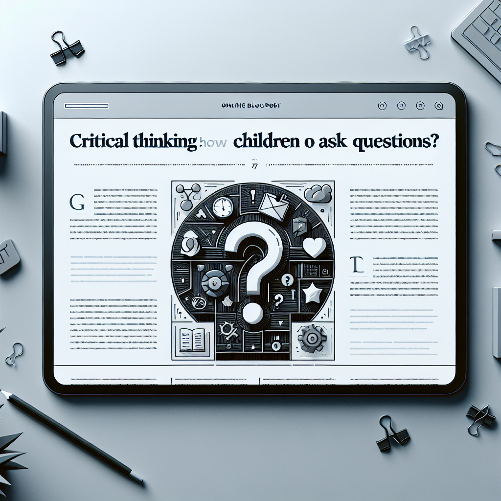 חשיבה ביקורתית – איך מלמדים ילדים לשאול שאלות?
